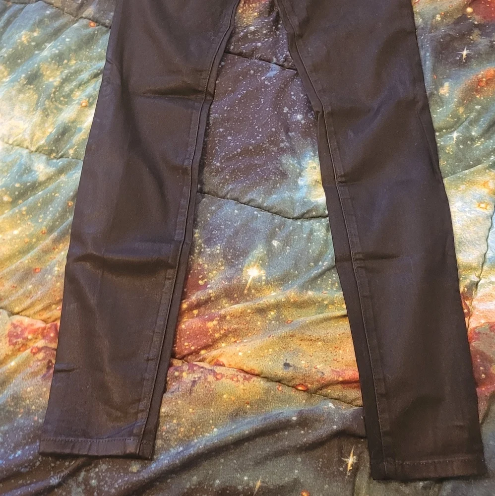 Jessica Simpson, oil slicked, black jeans,rocker, 98% cotton, size 4/27 - Picture 6 of 6